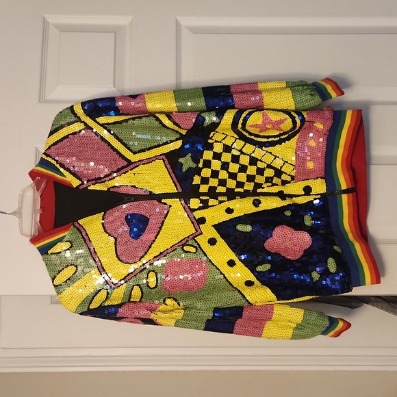 Multi Colored Sequin Jacket - Picture 3 of 5